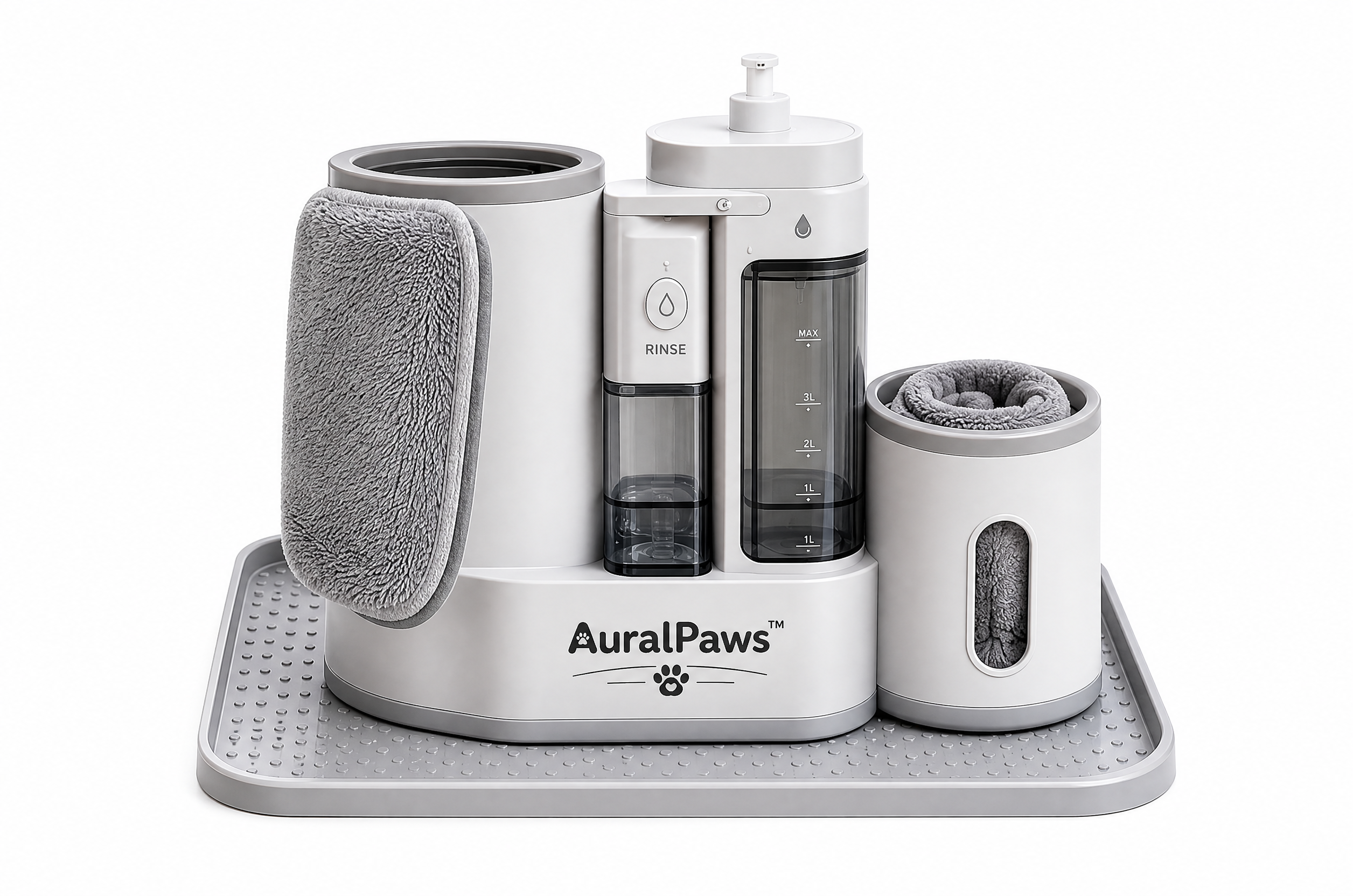𝑨𝒖𝒓𝒂𝒍𝑷𝒂𝒘𝒔™ TrailTidy 4-in-1 Paw Cleaning & Drying Station