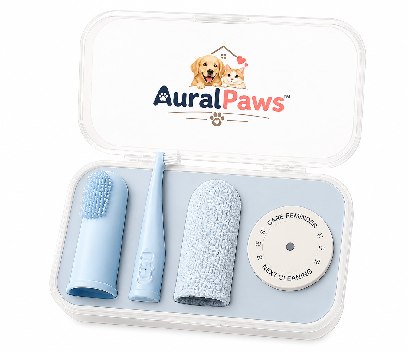 𝑨𝒖𝒓𝒂𝒍𝑷𝒂𝒘𝒔™ QuietSmile 3-in-1 Pet Dental Care Kit